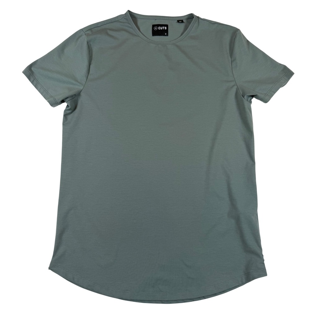 Cuts Clothing Pyca Pro Curve Hem T-Shirt Sage Green Mens Medium L1034